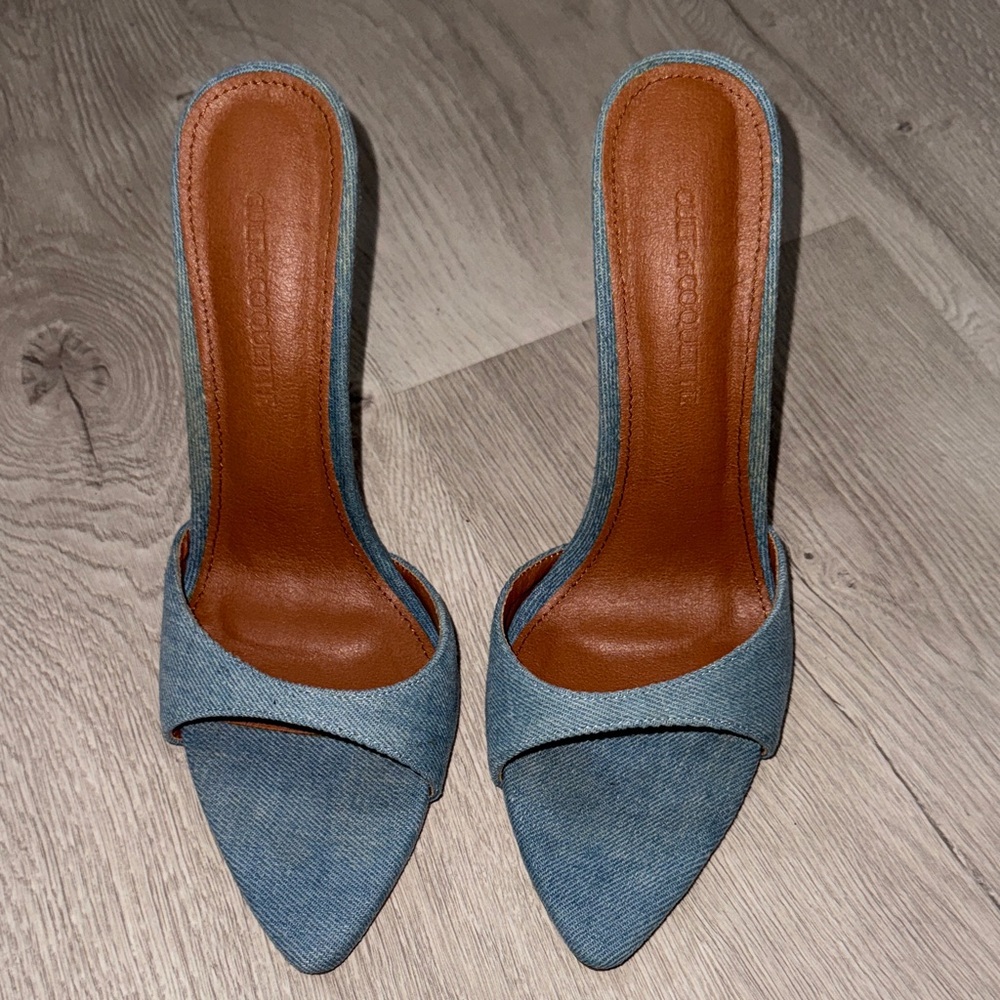 Cult of Coquette Denim Mules